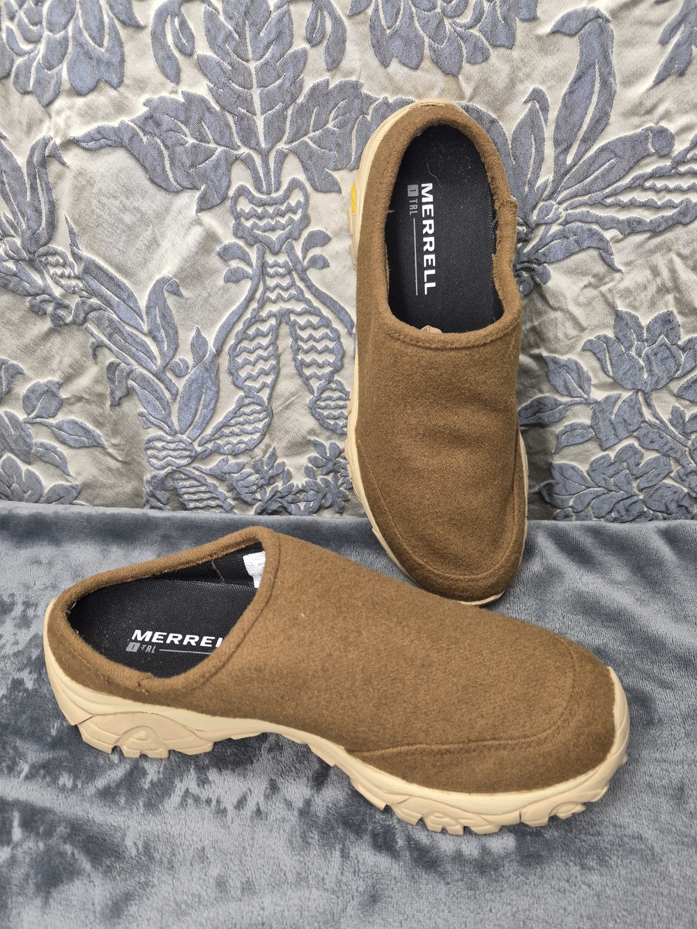 Merrell Moab Mens Slide Wool JO67999 Brown Clog Flats Shoes 8.5